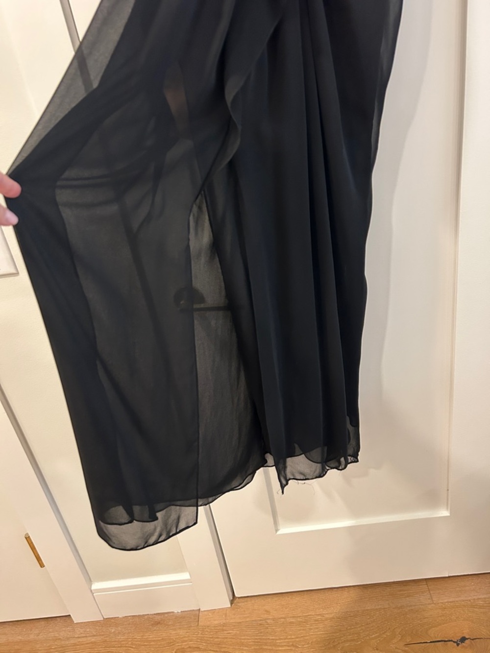BCBGMaxAzria Black Lace Bodice Evening Gown - Picture 3 of 11